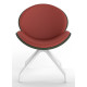 Revive Upholstered Retro Lounge Chair With Pyramid Base